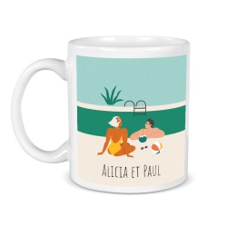 Mug  personnaliser - La piscine. n1