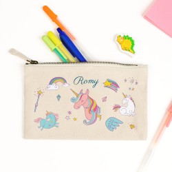 Trousse  personnaliser - Licorne Rainbow. n1