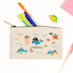 Trousse  personnaliser - Baleine pirate. n1