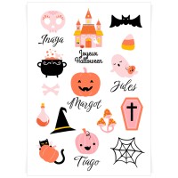 Planche de tatouages  personnaliser - Halloween