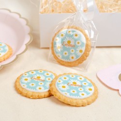 Biscuit personnalis - Marguerite Bleu. n1