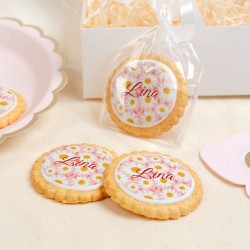 Biscuit personnalis - Marguerite Rose. n1