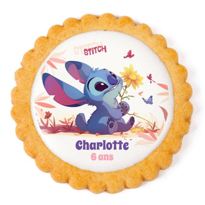 Biscuit personnalis - Stitch Papillon 