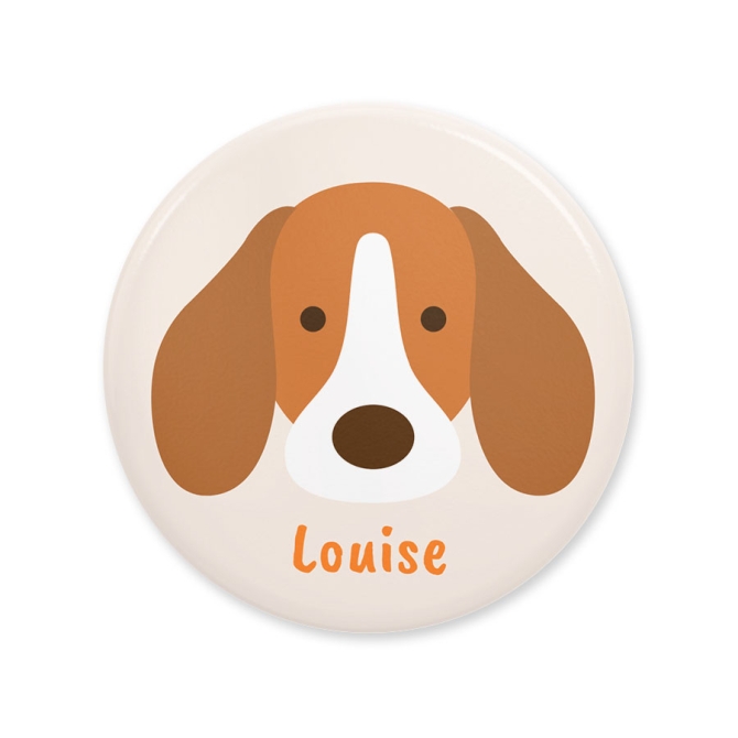 Badge  personnaliser - Chien Beagle 