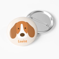 Badge  personnaliser - Chien Beagle. n1