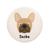 Badge  personnaliser - Chien Bouledogue